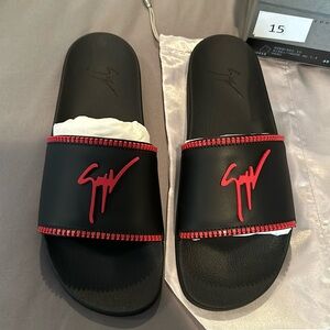 Giuseppe Zanotti Black and Red Sandals